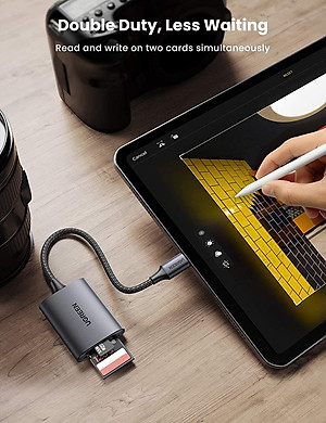 Ugreen UG80888CM401TK SD/TF chuẩn USB 3.1 Type C Đầu đọc thẻ nhớ vỏ nhôm cao cấp - HÀNG CHÍNH HÃNG