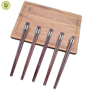 Đũa Gỗ Cẩm Lai Cẩn CAO CẤP Các Loại - Đồ Gỗ Nhà Bếp Thương Hiệu Trường Sơn (10 Đôi / Hộp)