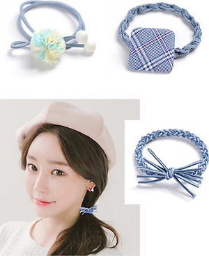 Sét 12 dây buộc tóc cao cấp xuất Hàn HD07