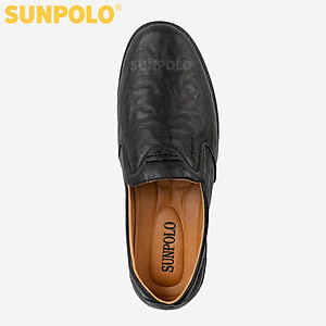 Giày Mọi Nam Da Bò Cao Cấp SUNPOLO CS5026 Mũi bo tròn thanh lịch (Đen, Nâu)