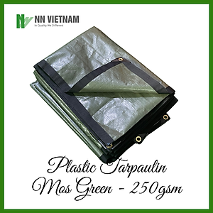 Bạt nhựa PE định lượng 250gsm che nắng, mưa - Bạt được may viền khuy chắc chắn, dễ sử dụng