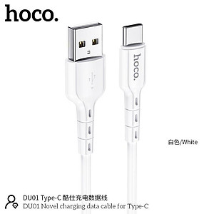 Cáp Sạc Nhanh Type-C 3A Cho Samsung, Xiaomi, Huawei, Oppo, Realme,... Hoco DU01 Dây Sạc 15W, Giá Rẻ - Hàng CHÍNH HÃNG
