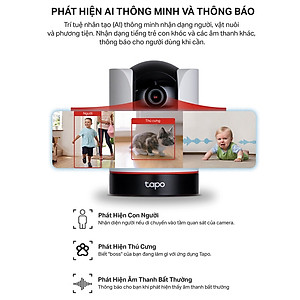 Camera trong nhà TP-Link Tapo C225 - Quay quét 360 độ, Phát hiện người, vật và xe cộ, Đàm thoại 2 chiều - Hàng chính hãng