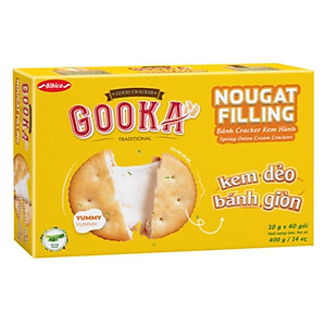 Bánh Gooka cracker Nougat Filling Hành HG 400g-Bibica kèm túi giấy