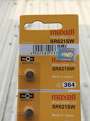 Pin Maxell Silver Oxide 1.55V SR621SW 364