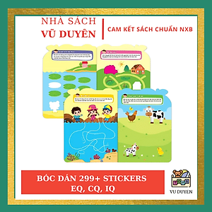 Sách - Bóc Dán Phát Triển Trí Tuệ Cảm Xúc CQ, IQ, EQ 299+ Stickers (6 Cuốn)