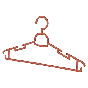 Set 10 cái Móc áo đầm vuông Hara 180 Bằng Nhựa Cao Cấp Inochi Nhật Bản (407 x 80 x 220 mm) - Giao Màu Ngẫu Nhiên