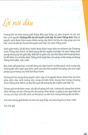 Hướng Dẫn Ôn Thi Tuyển Sinh Lớp 10 Môn Tiếng Anh