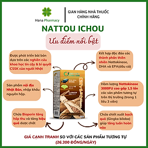 [Nhập khẩu chính hãng] Nattou ichou - giảm cholesterol máu, giảm xơ vữa động mạch, ngừa đột quỵ; tăng tuần hoàn não