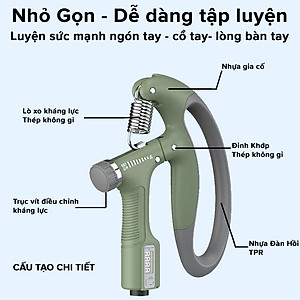 Màu Xanh Lá - Kìm Bóp Tay Pro Đếm Số Điện Tử Dụng Cụ Tập Gym Tập Cơ Bắp Cổ Tay Tại Nhà Chỉnh Lực 10-100kg Hãng Amalife