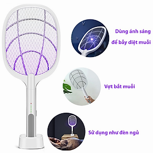 Vợt Muỗi Thông Minh Tự Động Bắt Muỗi Đa Năng 2 Trong 1 Tích Hợp Đèn Led Mã WD947  Loại Tốt, Hàng Chính Hãng