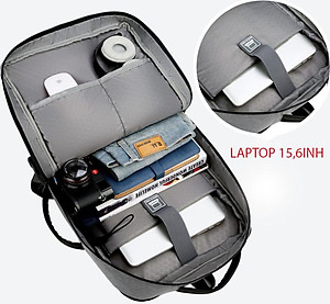 Ba lô du lịch thể thao nam công suất lớn phong cách mới tích hợp sạc USB tiện dụng và công nghệ chống thấm nước (15,6")