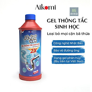 Gel thông tắc sinh học AIKOMI vệ sinh cống, làm sạch đường ống, chậu rửa bát, nhà vệ sinh