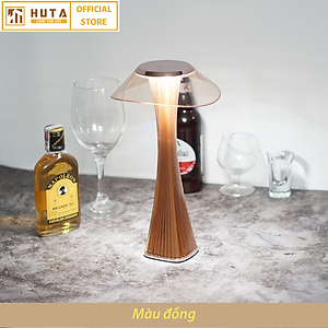 Đèn Led Để Bàn Quầy Bar Nhà Hàng Huta ET1 Cảm Ứng Tích Điện Pin Sạc Điều Chỉnh Độ Sáng, 3 Màu Sắc Ánh Sáng, Decor Trang Trí Quán Cà Phê, Lounge