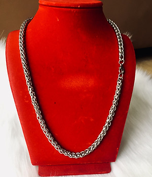 Bộ Dây Chuyền Nam Nữ inox kiểu Xích Lặc, Phong cách Châu Mỹ, Kèm hộp đựng lót nỉ.