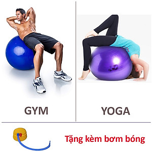 [All Size] KHÔNG KÈM BƠM BG Bóng Tập Yoga, Bóng Yoga Tròn  45cm - 55cm - 65cm - 75cm - 85cm Cỡ Đại Cao Cấp - Chính Hãng (Hàng nhập khẩu)