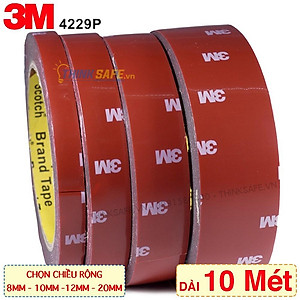 Băng keo cường lực 3M 4229P băng keo 2 mặt siêu dính, siêu chắc, nhiều lựa chọn bề rộng, chiều dài 10 mét