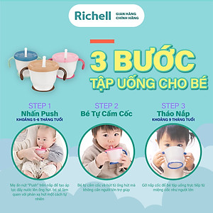 Cốc tập uống 3 giai đoạn AQ Richell Nhật Bản phiên bản châu Á | Baby