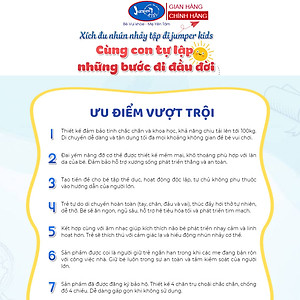 Xích Đu Nhún Nhảy Tập Đi Cho Bé JUMPER KIDS JPK102 Bộ Cao Cấp Có Thêm Chân Ngang Đồ Chơi Vận Động Cho Trẻ Em