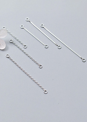 Combo 6 cái charm bạc dây xích trang trí 1 - Ngọc Quý Gemstones