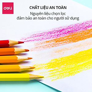 Bút chì màu chuyên nghiệp dạng cốc Deli 24/36/48 màu - 68123/68124/68125