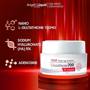 Kem Dưỡng Trắng Da Cấp Ẩm Đa Tầng Angel's Liquid 7 Day Whitening Program Glutathione 700 V-Cream 50ml