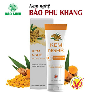 [Combo 2 Chai] Kem Tinh Nghệ Bảo Phu Khang 20Gr - Làm da mịn màng, chắc khoẻ, mau lên da non, liền sẹo, đánh bay mụn.