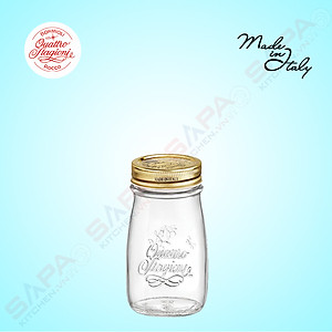 Chai thủy tinh nắp vặn Quattro 200ml - Bormioli Rocco - Italy