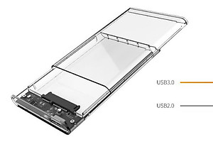 Hộp ổ cứng ORICO 2139U3 2.5" SSD/HDD SATA 3 USB 3.0 trong suốt - Hàng Chính Hãng