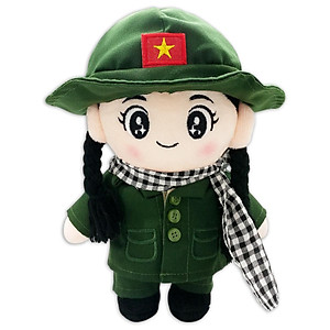Gấu Bông Đồng Chí Nữ Thanh Niên Xung Phong 25 cm - ZooZoo