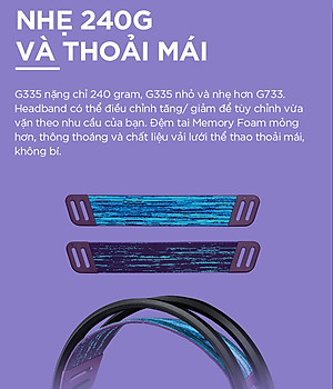 Tai Nghe Gaming Có Dây Logitech G335 - Hàng Chính Hãng