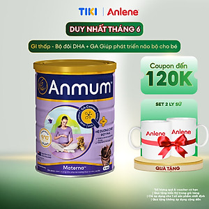 Sữa Bột Dành Cho Mẹ Bầu Anmum Materna Hương Chocolate 800g - Tặng Set 2 ly sứ