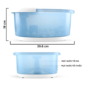 Bồn Ngâm Chân Massage KingTech BM-400 - Tính Năng Làm Nóng Nhanh Kiểm Soát Nhiệt Độ, Sục Khí, Con Lăn Mát-Xa - Giúp Làm Dịu, Thư Giãn Đôi Chân Tại Nhà - Quà Tặng Tuyệt Vời Cho Bố Mẹ, Ông Bà, Người Thân