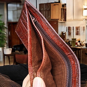 Bóp Nam Da Cá Sấu Thật 2 Mặt. GÙ CÁ SẤU NGUYÊN CON LỚN SIÊU ĐẸP