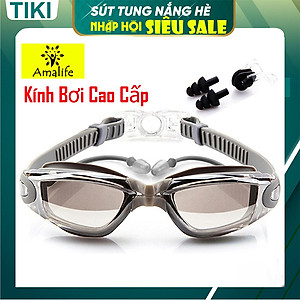Bộ Kính Bơi Tráng Bạc Chống Tia UV Có Bịt Tai Gắn Liền - Chọn Màu – Kính Bơi Cao Cấp Chống Nước Tặng Kèm Bịt Mũi, Kèm Bịt Tai Rời Chính Hãng Amalife
