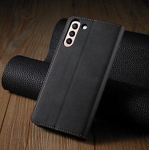 Bao da bò non dạng ví hãng Greencase dành cho Samsung Galaxy S21 Plus - Hàng chính hãng