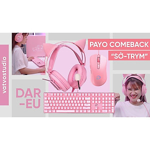 Bàn phím cơ Gaming DAREU EK810 Pink / Black (MULTI-LED, Blue/ Brown/ Red D switch)