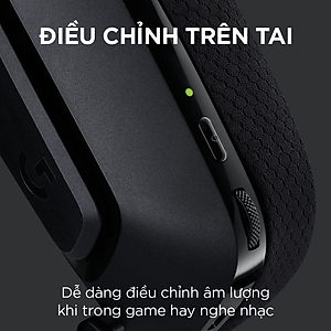 Tai nghe game không dây Lightspeed Logitech G535  - Trọng lượng nhẹ, âm thanh nổi, tương thích PC, PS4, PS5, Mic gấp để tắt tiếng - Hàng chính hãng