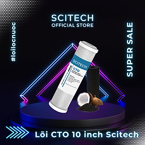 Lõi lọc nước số 3 CTO 10 inch dùng trong máy lọc nước RO, bộ lọc thô - Hàng chính hãng