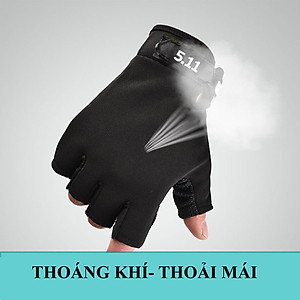 Găng Tay Đi Phượt Hở Ngón 5.11 U890, Găng Tay Phượt, Tập Gym, Thể Thao Đa Năng  - HÀNG CHÍNH HÃNG