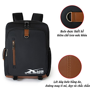 Balo đi học nữ cấp 3, balo đựng laptop XBAGS Xb 3101 ba lô học sinh trung học