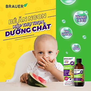 Kẽm giảm biếng ăn cho trẻ 1 - 13 tuổi Brauer Zinc Úc hỗ trợ trẻ ăn ngon, hấp thụ tốt, ngủ ngon, tăng sức đề kháng, phát triển tốt - OZ Slim Store