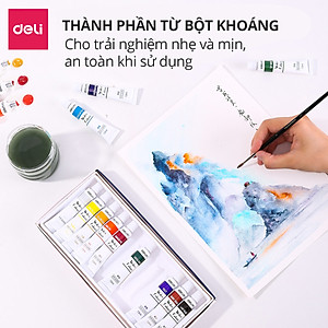 Màu Nước Dạng Tuýp Deli - 12 Màu/18 Màu/24 Màu - 73850 / 73851 / 73852