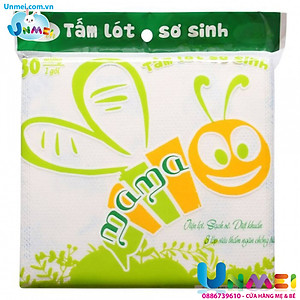 [Combo 10 gói] Tấm lót Mama, Lót Phân Xu họa tiết vui nhộn sơ sinh cho bé Mama (30 tờ/túi x 10 )
