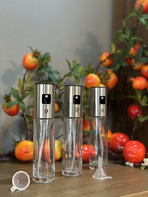 Bình xịt dầu ăn DandiHome dạng phun sương kèm phễu sử dụng cho vỉ nướng, nồi chiên không dầu trong nhà bếp