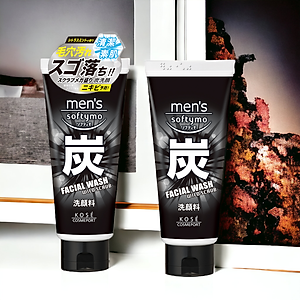 Sữa Rửa Mặt Nam Chiết Xuất Than Hoạt Tính Kosé Softymo Men's Facial Wash A (130 G)