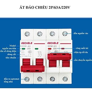CB đóng ngắt, aptomat đảo chiều, chuyển đổi 2 nguồn điện 63A và 100A 2P/230V