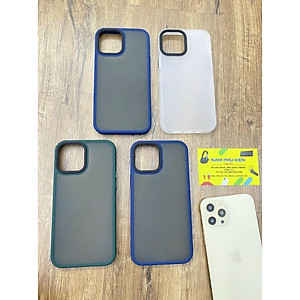 Ốp dành cho iPhone 12/ 12 Pro/ 12 Pro Max Likgus lưng nhám viền màu - Hàng Chính Hãng
