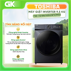 Máy giặt Toshiba Inverter 9.5 kg TW-T21BU105UWV(MG) - Hàng chính hãng - Chỉ giao HCM