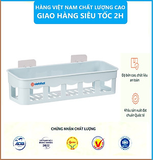 Khay Đựng Đồ Dán Tường Nhà Tắm Nhựa Việt Nhật Chất Liệu Nhựa PP An toàn , Siêu Bền - Hàng Việt Nam 